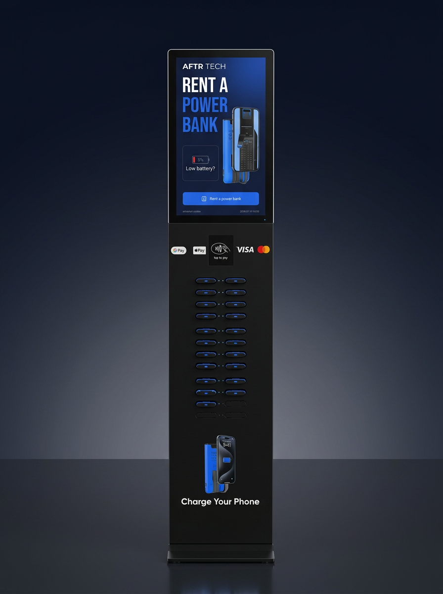 AFTR Floor freestanding power bank rental station